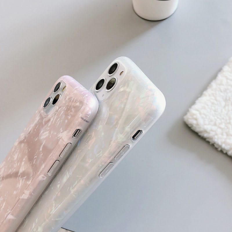 Glitter Dearm  Conch Shell Phone Case For iPhone 11Pro Max, XR, XS Max, 8 7 6 6s Plus Clear Soft TPU Silicone Cover - Image 4